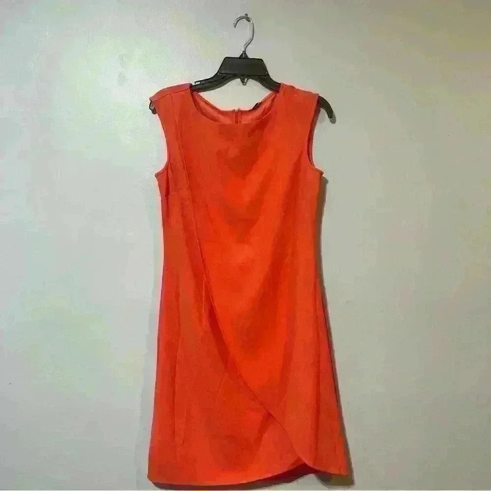 Women's Ann Taylor Dress Knee Length Zip Up Back Sz 4 Office Classic Preppy - Picture 2 of 9